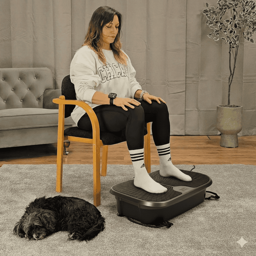 Microvibe vibrationsplatta sittande vibrationsträning